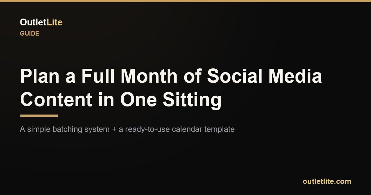 Planning a month of social media content with a calendar template