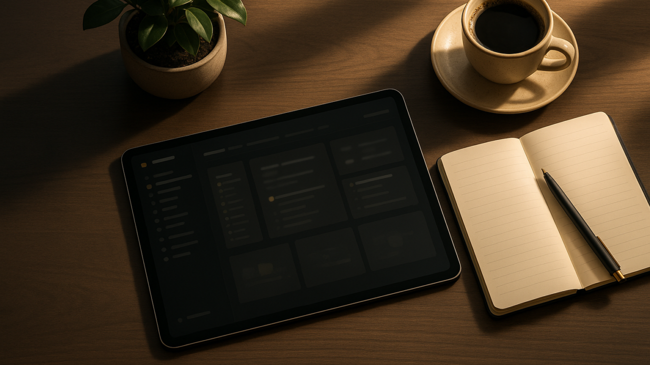 Productivity OS Markenbanner - Dein Betriebssystem für Karriere, Fokus und Content.