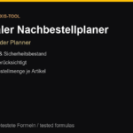 Saisonaler Nachbestellplaner (.xlsx, DE/EN)